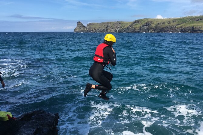 2-Hour Coasteering Adventure Near Bude - Getting kitted up at Bossiney Campsite