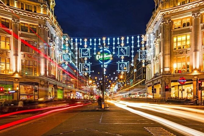 Christmas Lights Open-Top Bus Tour - A famous London landmark under the night sky