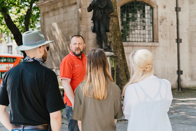 City of London Historic Walking Tour (With Rooftop Visit<em>) – Key points at a glance’ /></p>
<ul>
<li><strong>Roman London and the modern City:</strong> Walk into the City of London along Fleet Street, following streets shaped by nearly 2,000 years of urban life.</li>
<li><strong>A strong lineup of landmarks:</strong> See St. Paul’s Cathedral, the Royal Exchange, Mansion House, London Bridge, Tower Bridge, and the Tower of London.</li>
<li><strong>History with personality:</strong> Expect stories about Samuel Johnson, Sweeney Todd, the Bow Bells, the Great Fire, royal power, and London’s financial center.</li>
<li><strong>Rooftop views on select days:</strong> Sunday and Monday tours include entry to Garden at 120, subject to a possible wait at busy times.</li>
<li><strong>A walking tour, not an admissions tour:</strong> Entry to the Tower of London, St. Paul’s Cathedral, Monument, and most other sights is not included.</li>
<li><strong>Good for families:</strong> The guide-led storytelling suits adults and children, including children who ask plenty of questions.</li>
</ul>
<h2>Roman roads, RAF memories, and the City boundary</h2>
<p>) – Roman roads, RAF memories, and the City boundary’ /></p>
<p><p>The tour begins at Temple Station and opens with St. Clement Danes Church, a Christopher Wren building completed in the late 17th century. It is now the official church of the Royal Air Force, and the guide explains why the RAF adopted it.</p>
</p>
<p><p>The church also carries visible scars from World War II bombing. The damage was left unaltered, giving you a direct reminder that London’s past is not only about kings, grand buildings, and old ceremonies. Allow about ten minutes here. Admission inside is not included.</p>
</p>
<p><p>A short walk brings you to the Royal Courts of Justice. Its Neo-Gothic exterior looks like a medieval palace, though the building has been working as England and Wales’s High Court and Court of Appeal since Queen Victoria opened it in 1882. With more than two dozen courtrooms, it remains a functioning legal center, not simply a pretty facade.</p>
</p>
<p><p>Next comes Temple Bar, marking the western edge of the City of London. This boundary has been recognized for centuries, and the guide explains the old protocol requiring the monarch to ask permission to enter the City. You then enter the City along Fleet Street, once a Roman road and still one of London’s most famous street names.</p>
</p>
<p><p>Fleet Street carries several layers of association. It is linked with journalism, newspaper printing, and the grim tale of Sweeney Todd. The tour does not just point at buildings. It helps you understand why this particular strip became tied to writers, printers, lawyers, and political power.</p>
</p>
<div class="twil" style="margin: 20px 0; padding: 15px 0;"><p>More city tours in London:</p><ul style="margin: 10px 0; padding-left: 0; list-style: none;"><li style="margin: 0 0 12px 0; padding: 0 0 12px 0; border-bottom: 1px solid #F4E0E1; line-height: 1.4;"><a href="https://bestenglandtours.com/westminster-to-greenwich-sightseeing-thames-cruise-in-london/">Westminster to Greenwich Sightseeing Thames Cruise in London</a><br><span style="font-size: 0.82em; color: #555;"><span style="color: #FFB400;">★</span> 4.5 &nbsp;&middot;&nbsp; 2,969 reviews</span></li><li style="margin: 0 0 12px 0; padding: 0 0 12px 0; border-bottom: 1px solid #F4E0E1; line-height: 1.4;"><a href="https://bestenglandtours.com/london-sightseeing-tour-guard-change-with-tower-of-london-option/">London Sightseeing Tour: Guard Change with Tower of London Option</a><br><span style="font-size: 0.82em; color: #555;"><span style="color: #FFB400;">★</span> 4.5 &nbsp;&middot;&nbsp; 2,672 reviews</span></li><li style="margin: 0; padding: 0; border-bottom: none; line-height: 1.4;"><a href="https://bestenglandtours.com/hop-on-hop-off-sightseeing-river-cruise-on-the-thames/">Hop-On Hop-Off Sightseeing River Cruise on the Thames</a><br><span style="font-size: 0.82em; color: #555;"><span style="color: #FFB400;">★</span> 4.0 &nbsp;&middot;&nbsp; 1,256 reviews</span></li></ul></div><h2>Dr. Johnson’s cat and London’s oldest pub traditions</h2>
<p><img width="669" height="446" decoding="async" src=