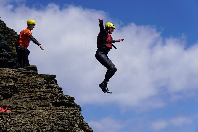Coasteering Adventures in Bossiney Cove, Bude, and Cornwall - From the campsite to the water