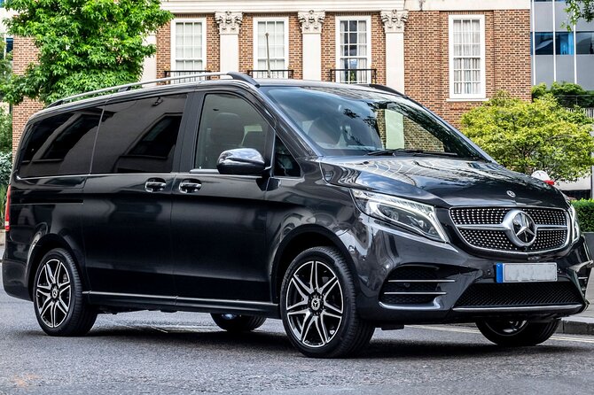 Departure from Central London to Heathrow Airport by Luxury Van - Leaving central London in a private Mercedes van