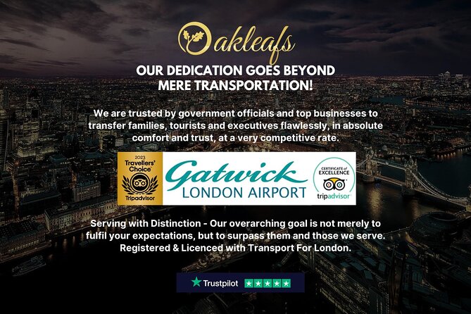 Gatwick Airport - To & From Central London - Private Transfer - A direct ride between Gatwick and central London