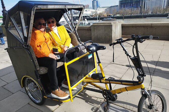 Heart of London Private Guided Rickshaw/Pedicab/Taxi Bike Tour - Big Ben and Parliament from street level