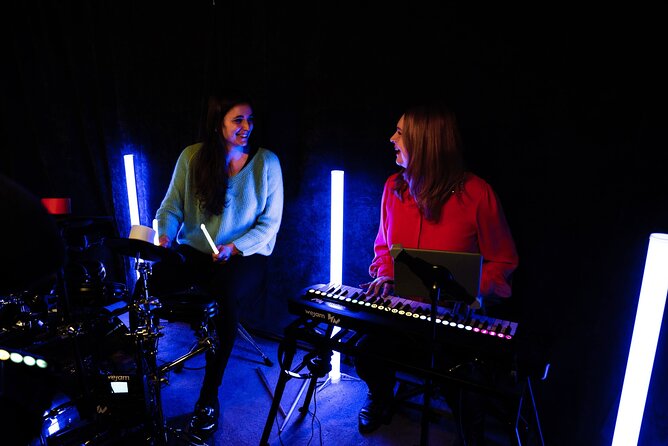 London: Rock On! Camden's Interactive Rockstar Experience - Rehearsing familiar songs before the recording