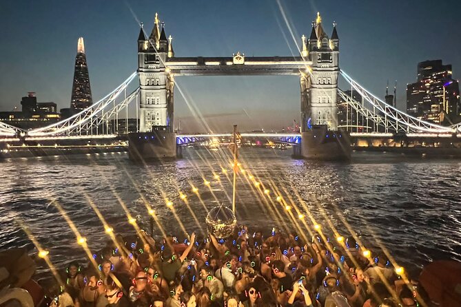 Silent Disco London Thames Boat Party - Past HMS Belfast and the city lights
