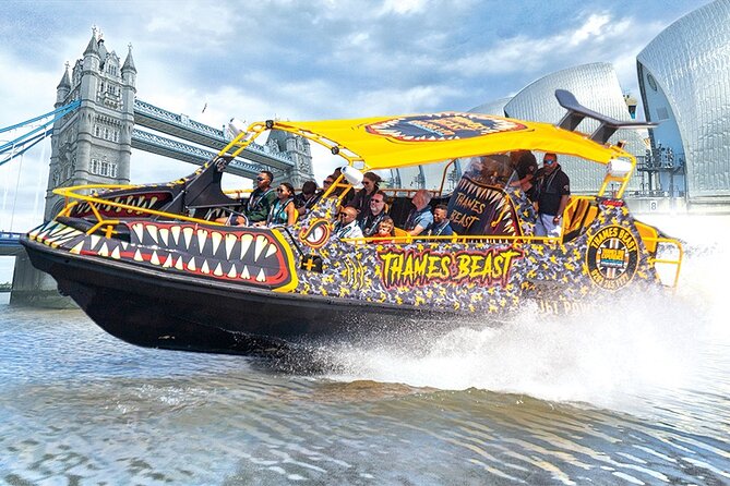 Speedboat 'THE THAMES BEAST' from Tower Millennium Pier - 40 mins - Tower of London and Tower Bridge from the water