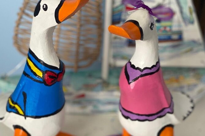 Wooden Duck Painting or Pottery Painting-Take item home same day - What happens at Arty Boat in Exmouth